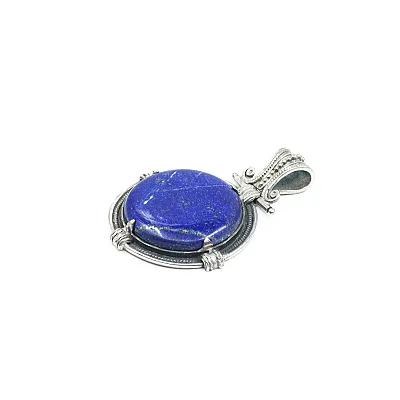 Pandantiv rotund lapis lazuli Argint - 2