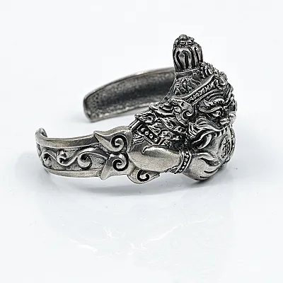 Bratara fixa Phra Rahu Argint - 5
