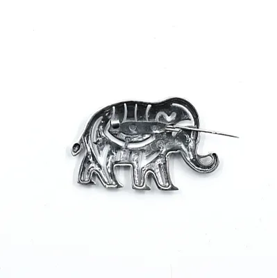 Brosa model elefant Argint - 3