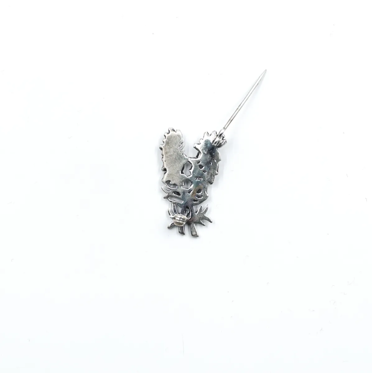 Brosa buchet de flori Argint