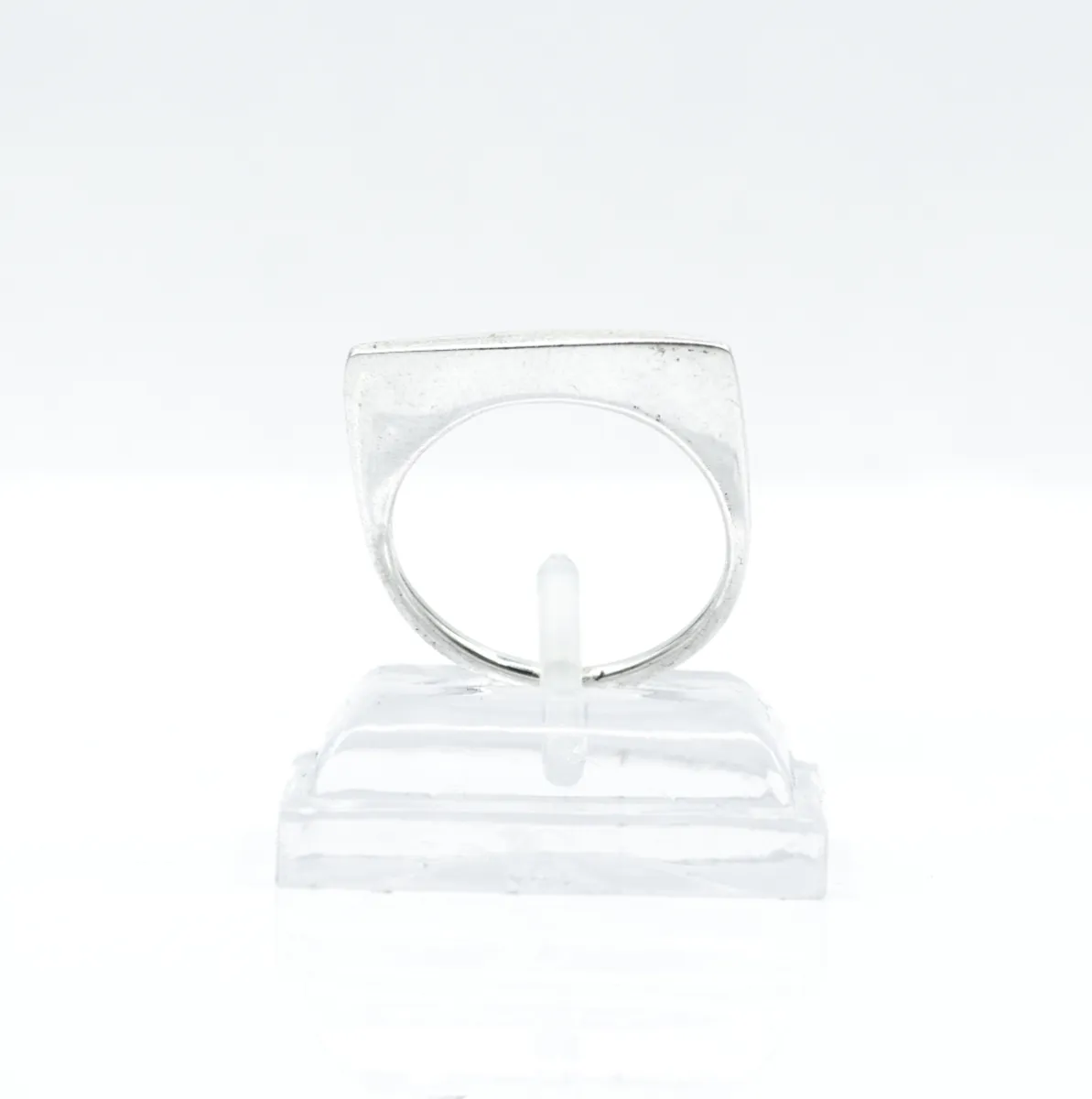 Inel geometric dreptunghiular Argint