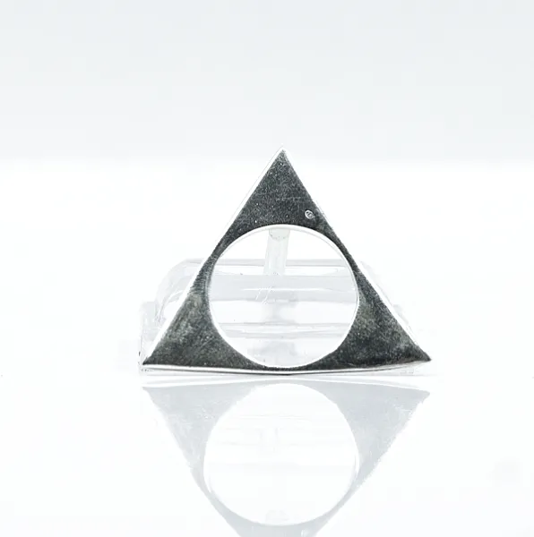 Inel geometric triunghi Argint