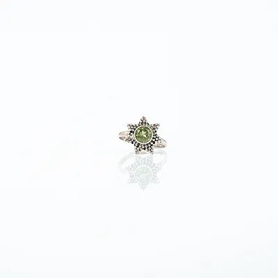 Inel stea piatra naturala peridot Argint - 1