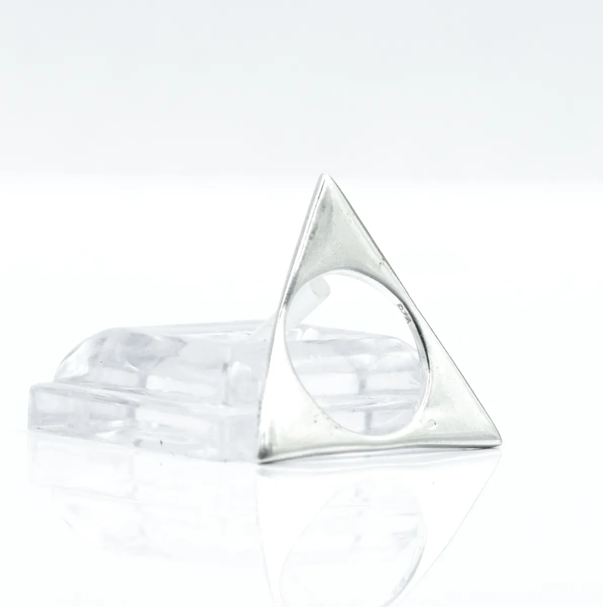 Inel geometric triunghi Argint