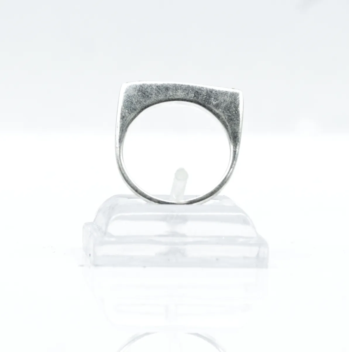 Inel geometric dreptunghiular Argint