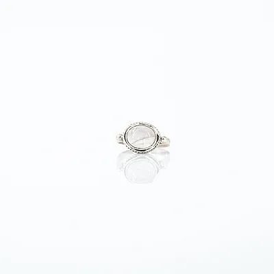 Inel oval val cuart roz Argint - 1