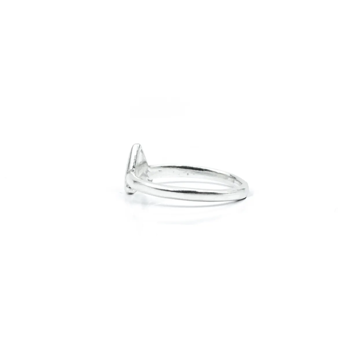 Inel triunghi bombat Argint
