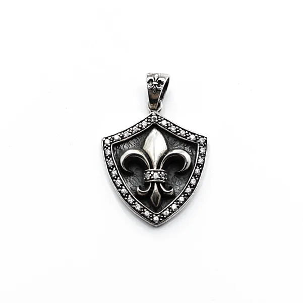 Pandantiv blazon Fleur de Lys c.z Argint
