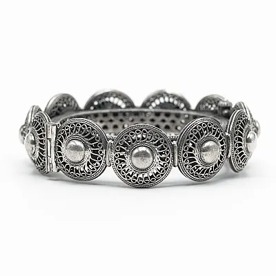 Bratara fixa India discuri solare Argint - 4