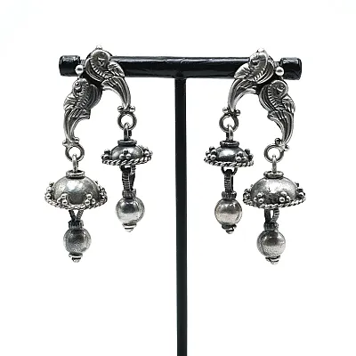 Silver India-Nepal Ethnic Earrings
