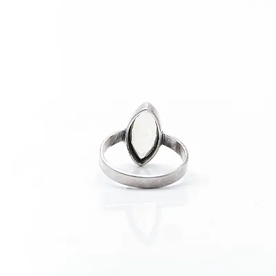 Inel oval ascutit dungi citrin Argint - 4