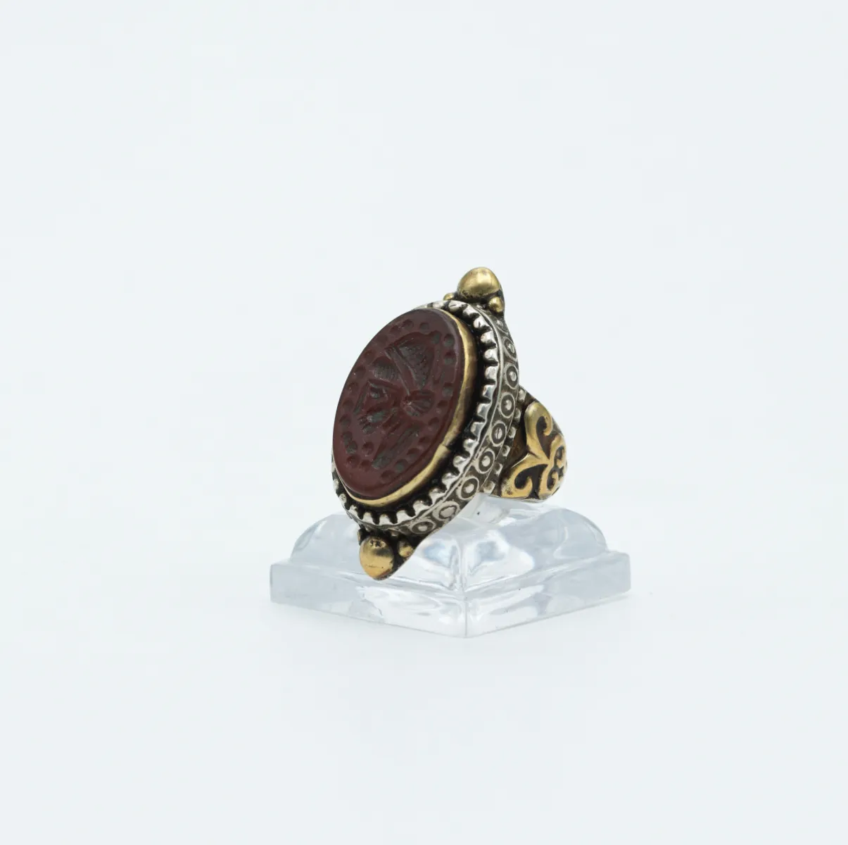 Inel Afgan oval cap de soldat Argint