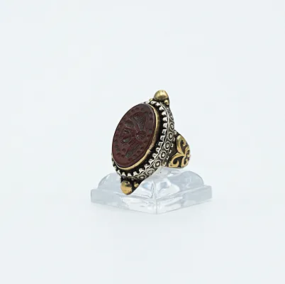 Inel Afgan oval cap de soldat Argint - 2