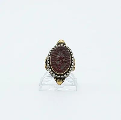 Inel Afgan oval cap de soldat Argint - 1