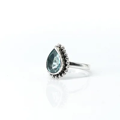 Inel picatura buline topaz albastru Argint - 2