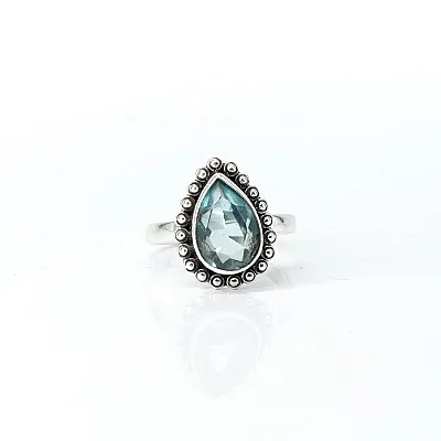 Inel picatura buline topaz albastru Argint - 1