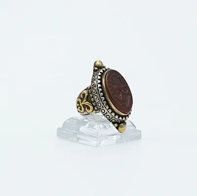 Inel Afgan oval cap de soldat Argint - 5