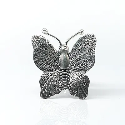 Inel fluture reglabil m Argint - 1