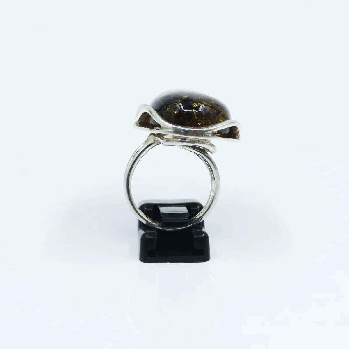 Inel lung chihlimbar 3.8cm Argint