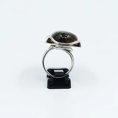 Inel lung chihlimbar 3.8cm Argint - 4