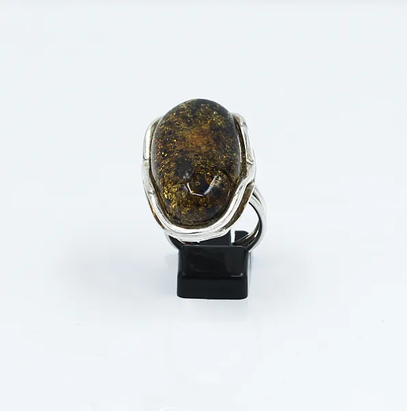 Inel lung chihlimbar 3.8cm Argint