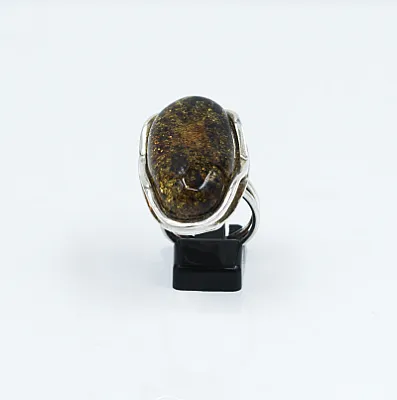 Inel lung chihlimbar 3.8cm Argint - 1