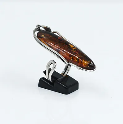 Inel lung chihlimbar 5.5cm Argint - 1