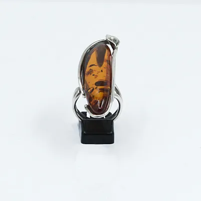 Inel lung chihlimbar 5.5cm Argint - 4
