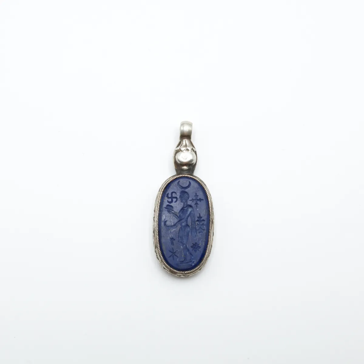 Pandantiv Afgan barbat lapis.lazuli Argint