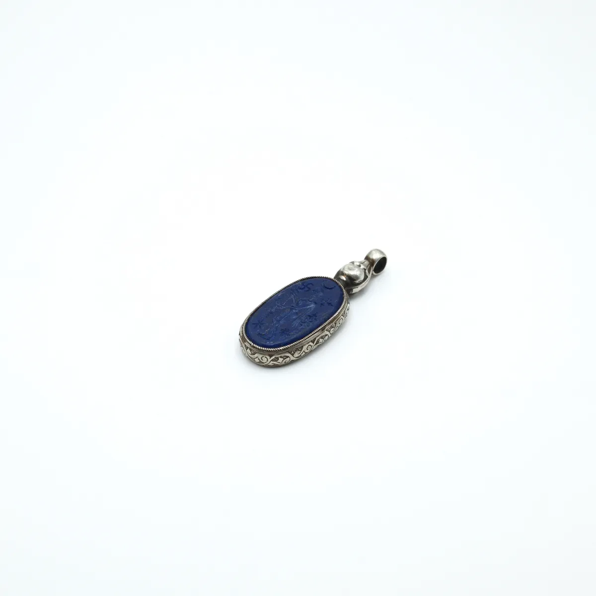 Pandantiv Afgan barbat lapis.lazuli Argint