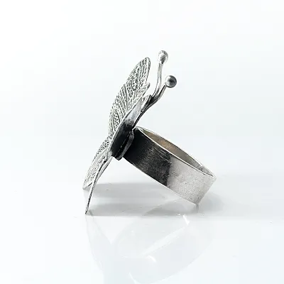 Inel fluture reglabil m Argint - 3