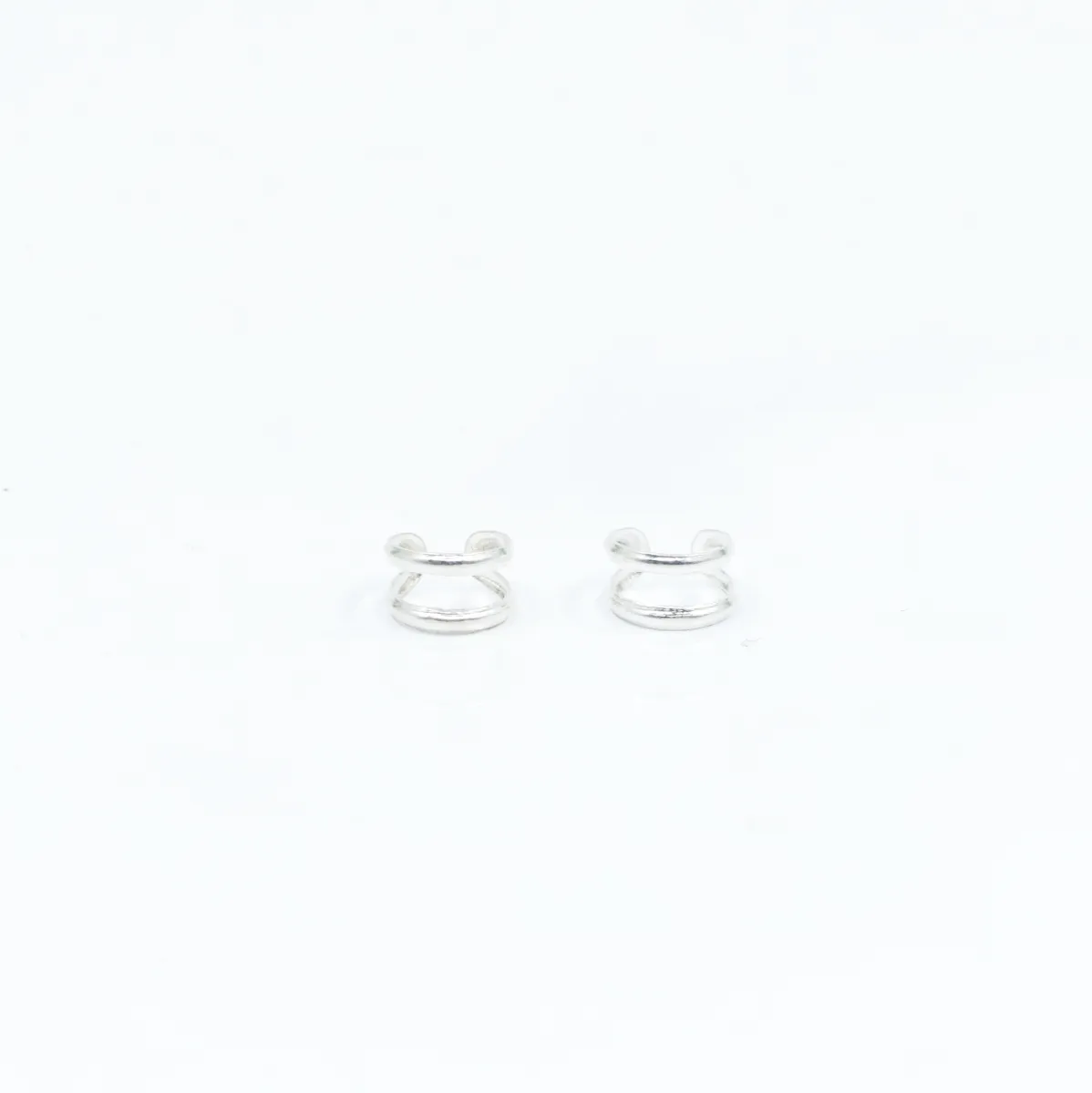 Cercei earcuff 2 linii xxs Argint