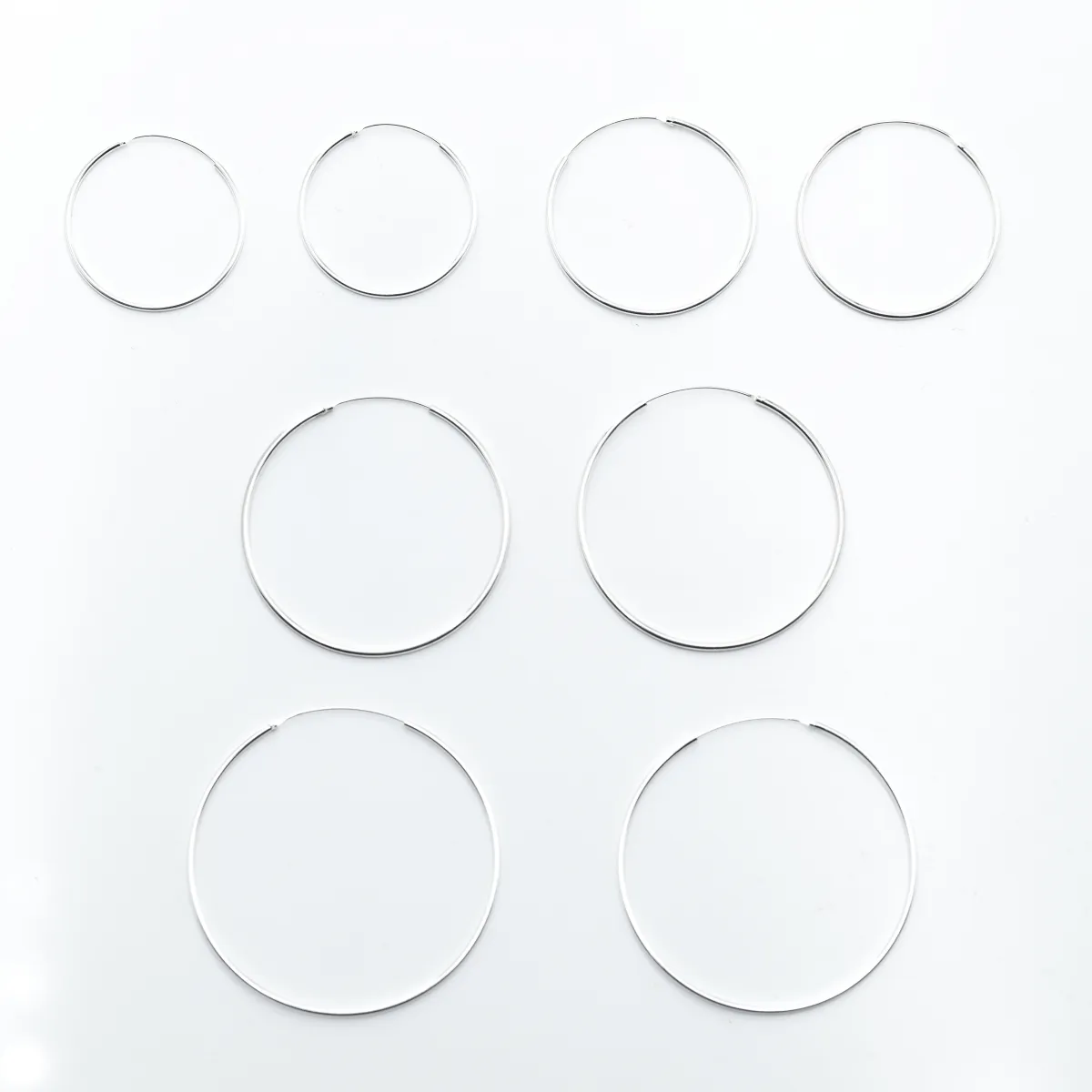 Cercei tip creola rotunda 1.2mm Argint