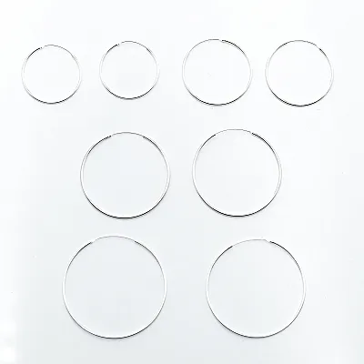 Cercei tip creola rotunda 1.2mm Argint - 1