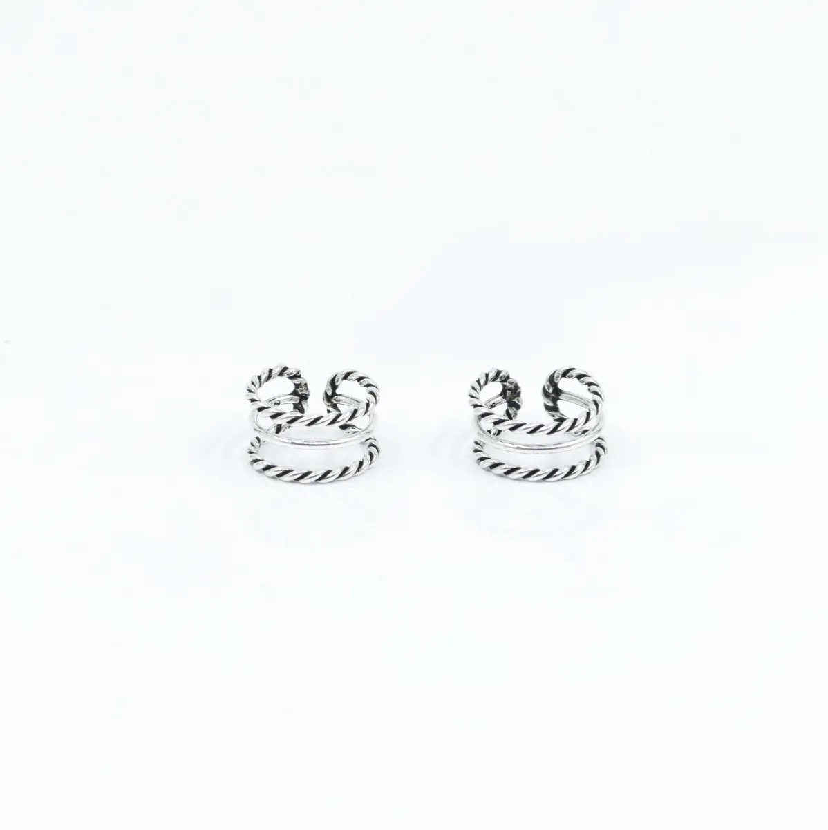 Cercei earcuff 3 sarme Argint