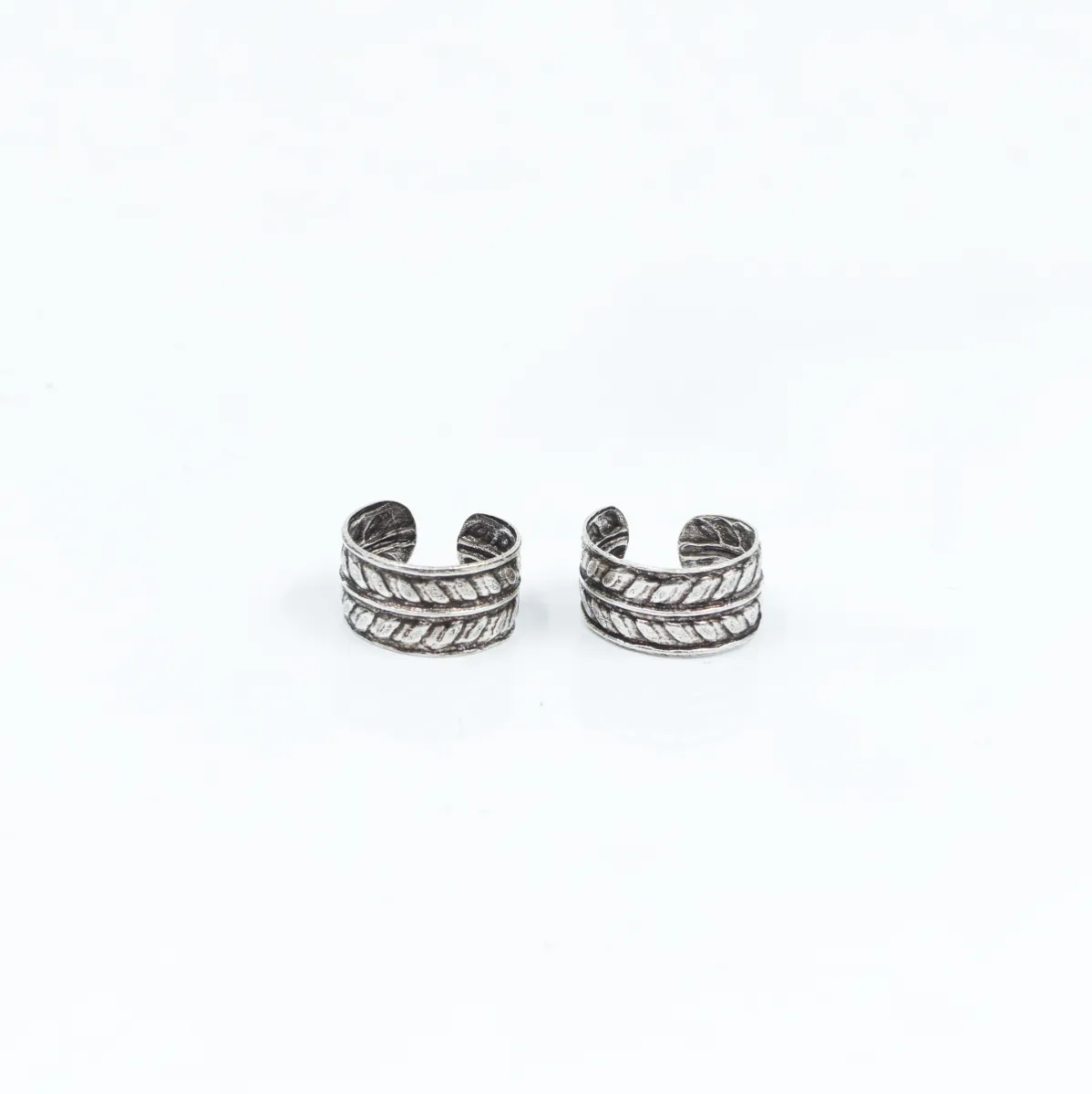 Cercei earcuff model spic Argint