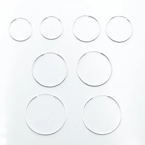 Cercei tip creola rotunda 1.5mm Argint