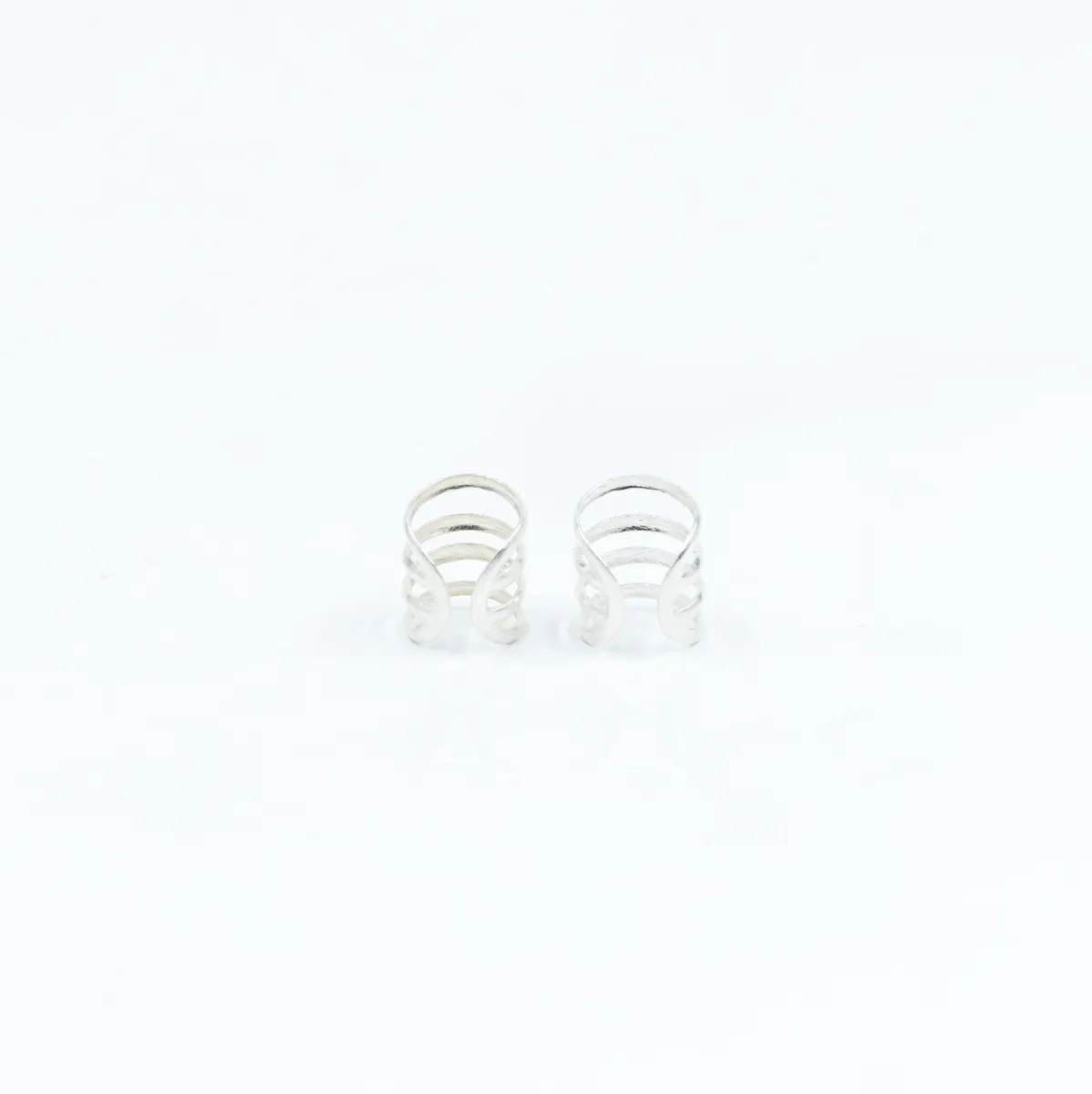 Cercei earcuff 4 linii 1cm Argint