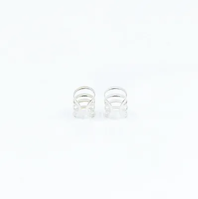 Cercei earcuff 4 linii 1cm Argint - 4