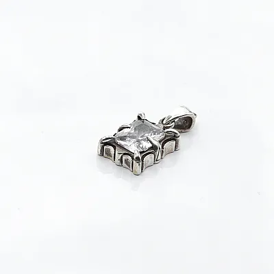 Pandantiv gotic dreptunghiular gheare c.z. Argint - 2