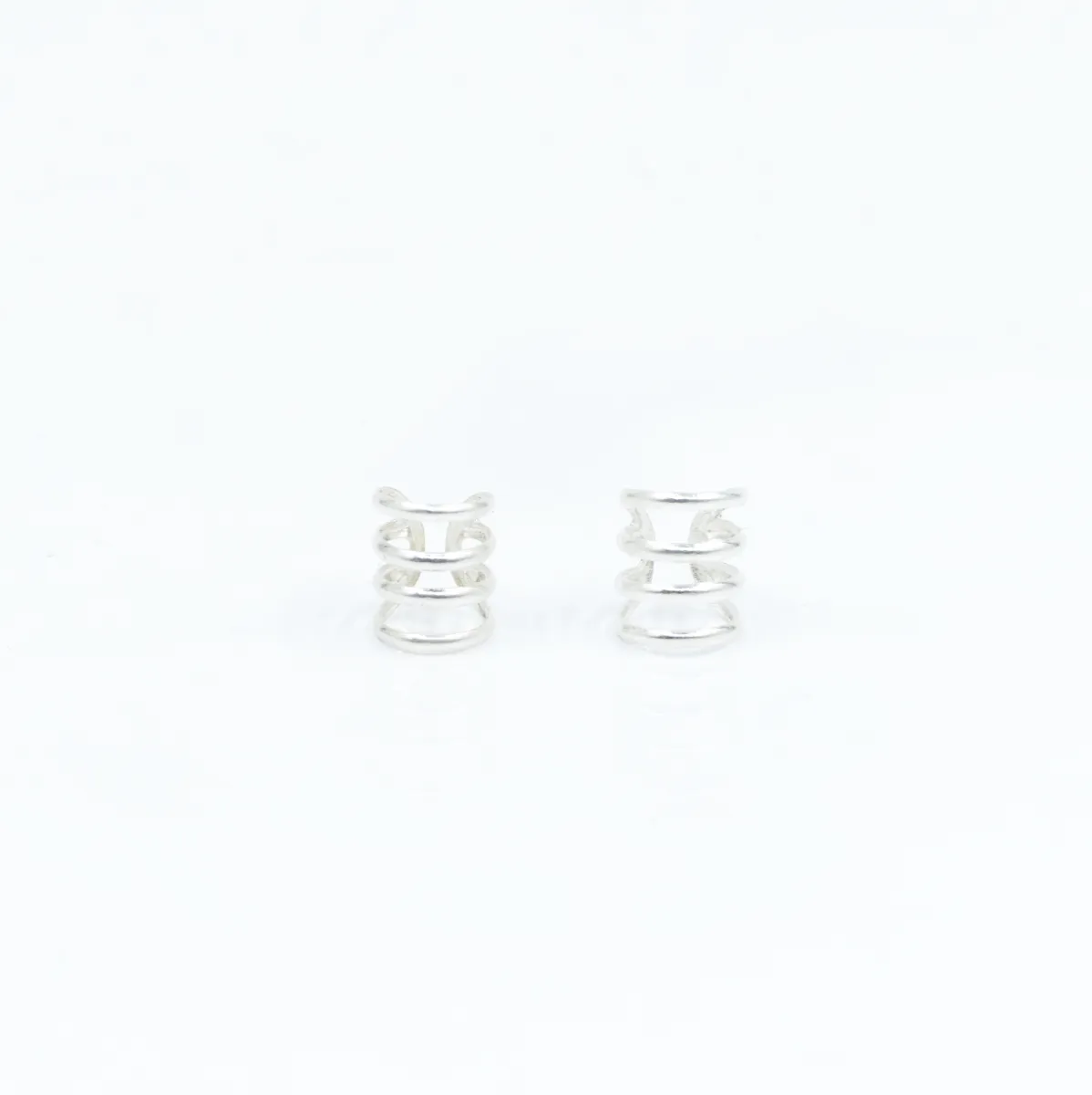 Cercei earcuff 4 linii 1cm Argint