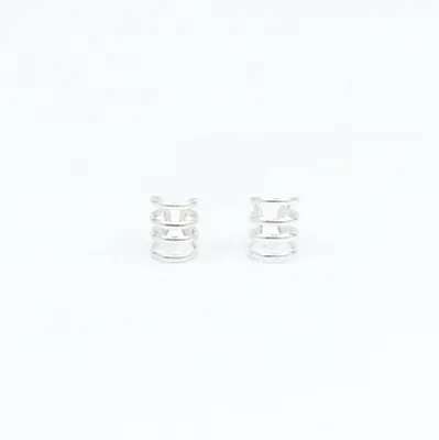 Cercei earcuff 4 linii 1cm Argint - 2