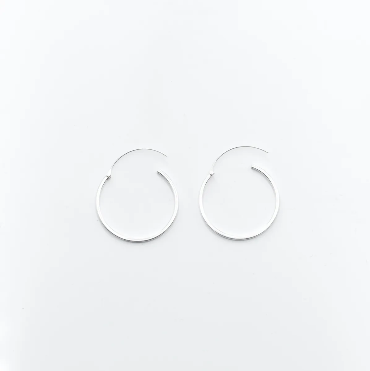 Cercei tip creola dreptunghiulara 1.5mm Argint