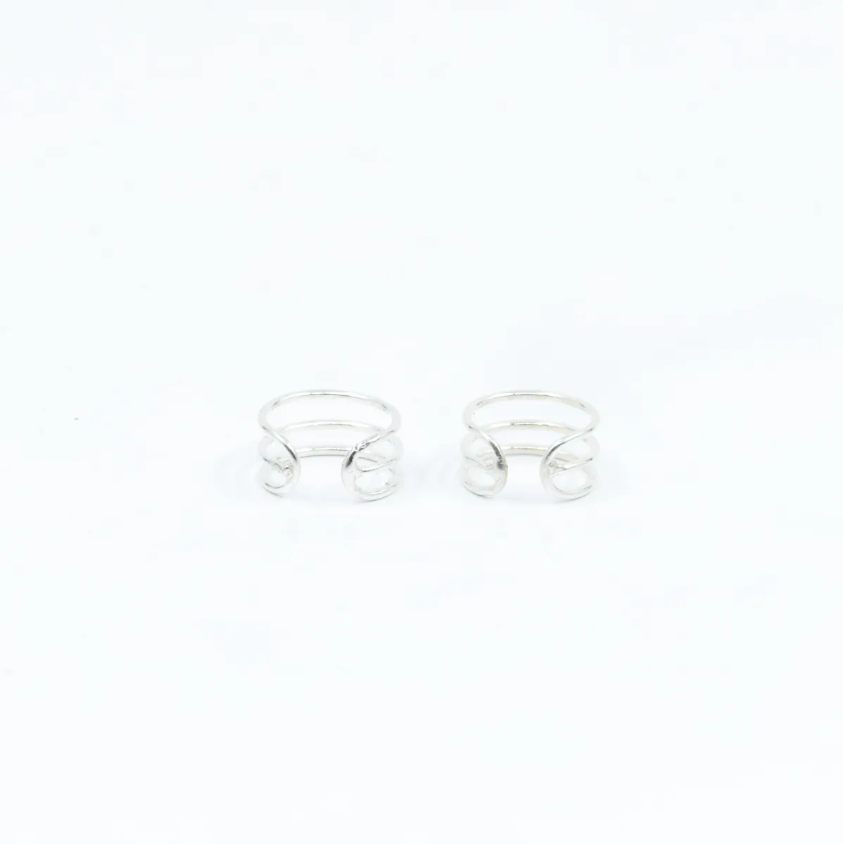 Cercei earcuff 3 linii 6mm Argint
