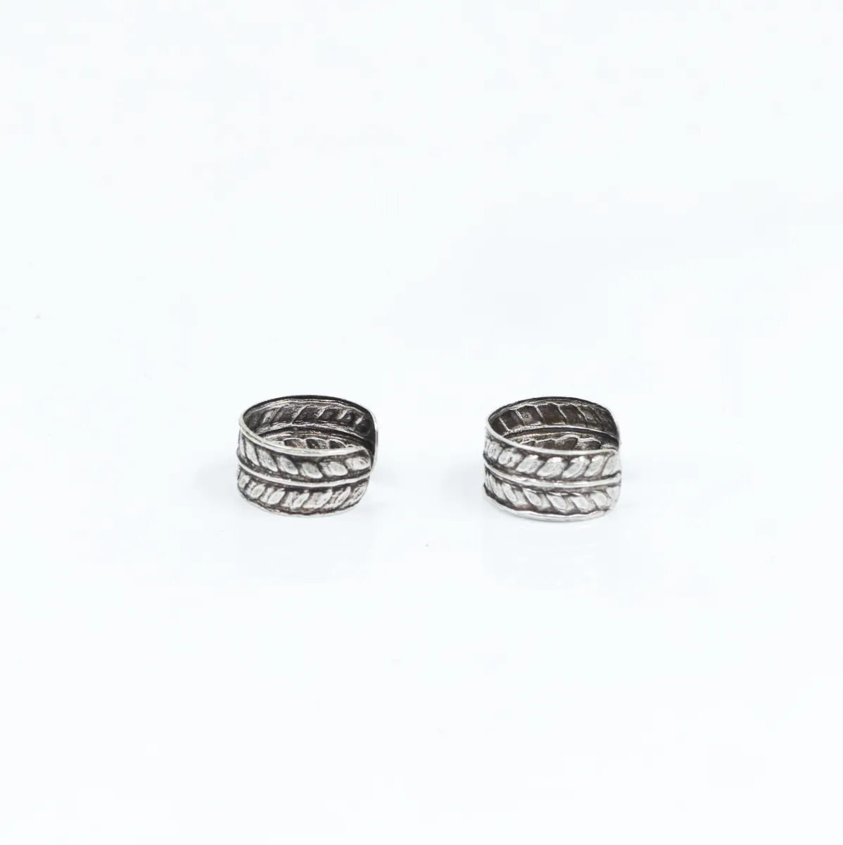 Cercei earcuff model spic Argint