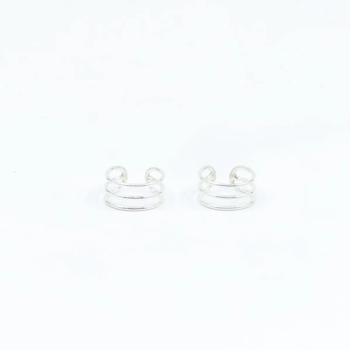 Cercei earcuff 3 linii 6mm Argint