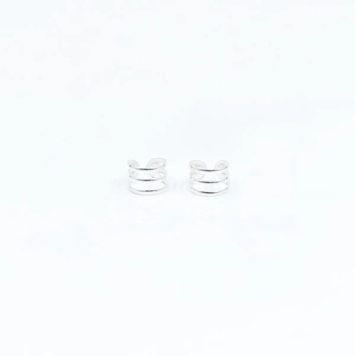 Cercei earcuff 3 linii xxs Argint