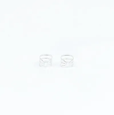 Cercei earcuff 3 linii xxs Argint - 4