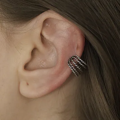 Cercei earcuff 5 sarme Argint - 1