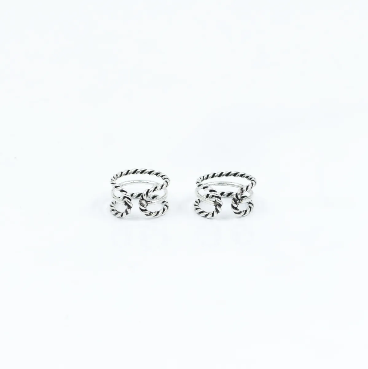 Cercei earcuff 3 sarme Argint